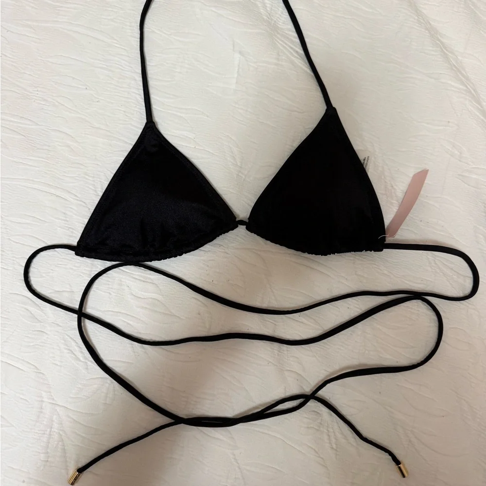 Victoria's Secret Black Wrap Triangle Bikini Top